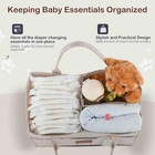Baby Diaper Caddy - Enlarge Nursery Storage Bin And Car Organizer For Diapers An