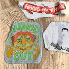 Vintage Groovy Artex Patches Project Semi Finished Bright Colors