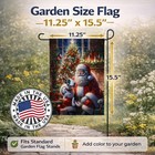 Caroline s Treasures English Bull Terrier And Santa Claus Garden Flag Dac4106gf