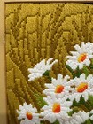 Vtg Squirrel On Log Crewel Daisies Forest Creatures Boho Retro Wall Decor Framed