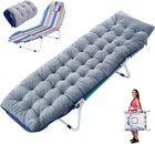 Slsy Folding Camping Cot With Mat   Face arm Hole For Adult Sleeping Bed Outdoor