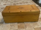 Antique Folk Art Sewing Box Eagle God Bless America Wood Pin Cushion Lid