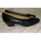 Japanese Dress Shoes Black Leather Mild Heel Size 22  us 6  Foot Mild Collection