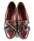 G h  Bass Weejuns Kiltie Shawl Tassel Loafers Burgundy Oxblood Usa Men s 9 5 D