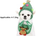 Pet Puppy Christmas Costume Small Dog Cat Reindeer Tree Hat Bib Xmas Clothes