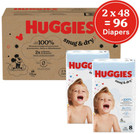 Huggies Size 8 Diapers  Snug   Dry Baby Diapers  Size 8  46  Lbs   96 Count