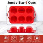 Jumbo Muffin Pan With Metal Frame  2 Pack  12 Cups