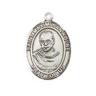 Sterling Silver Saint Maximilian Kolbe Medal Pendant 24  Endless Chain Necklace