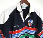 Lansdowne Six Nations Rugby Jersey Polo Shirt Xl Striped Sewn Logo