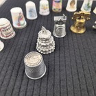 Vintage Thimble Lot  Ceramic  Metal  Pewter
