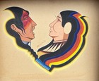 R  Laner 1971 Original Native American Ute Modernist Painting Signed Vintage
