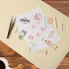 6pcs Acrylic Stamp Blocks For Stamping  Clear Acrylic Stamping Blocks Set With G
