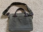 Filson Tin Cloth Compact Briefcase In Otter Green - New Without Tags