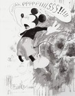 Art Work Original Pencil Drawing 11 X 7  Mickey 