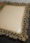 Vintage Picture Frame 8 X 10 Ornate Hollywood Regency Gold Filigree Floral Retro