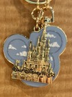 Disney Parks 2026 Cinderella Castle Gold Metal Bag Tag Keychain New