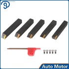 5 Pack New 3 8  Carbide Indexable Turning Tool Bit With Carbide Inserts