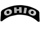Ohio  Biker State Rocker Sew On Iron On Embroidered Patch 4  X 1 3 4  