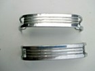  Vintage Chrome Hoosier Cabinet Door Pulls Lines  Plastic End Trim Amerock    B