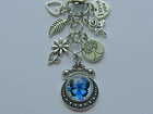 Butterfly Flowers Love You Key Chain Purse Bag Clip Fob Backpack Bag Charm