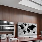 World Map Large Artwork For Office Home Living Room Bedroom Wall Art Black An   