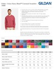 Gildan Adult Cotton polyester Crew Neck Heavy Blend Fleece Knit Sweatshirt 18000