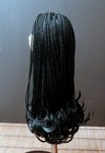 Unbranded Black Long Micro Braid Doll Wig Size 9 5-10  For Sd13 Sd16 Bjd