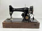 Antique 1927 Singer 99 Sewing Machine   Bentwood Case   Power On  As-is