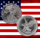 2023 1 Ounce Oz 999 Fine Solid Usa American Liberty Eagle Coin Titanium