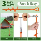 18  Long Ground Anchor Heavy Earth Anchors 18 ground Anchors Screw In Kit 6 Pack