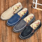 Men   s Loafers Moc Toe Slip-on Canvas Lightweight Casual Boat Shoes Sneakers Us