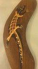 Vintage Hand Painted Aboriginal Art Boomerang Australia 6  Bunabiri Wood Great 