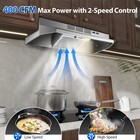 30 Inch Under Cabinet Range Hood 400cfm Ducted ductless Stainless Steel  New