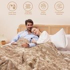 Electric Heated Blanket Queen Faux Fur  10 Hours Auto Shut Off 9 Heating Levels