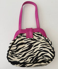 Gymboree Wild One Black Ivory Pink Zebra Glittery Purse 3 4 5 6 7 8 9