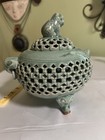 Vintage Korean Goryeo Celadon Incense Burner Signed Eun-kwang Censer 7 25 