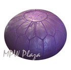 Mpw Plaza Pouf  Dark Purple  Moroccan Leather Ottoman  un-stuffed 