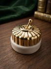 Vintage Fluted Brass Push Button Light Switches Sunburst Dome Switch Set Of 6