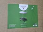 Bar Tray Top Serving Cart Cream gold - Kate Spade New York