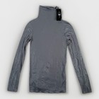 Nwt Luisa Cerano Shiny Turtleneck Shirt Silver Women   s Size 6 Metallic  255