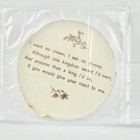 Victorian   Round Cherub Heart Image   Poem