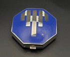 Vintage Elizabeth Arden Ardenette Art Deco Powder Compact Blue Enamel Octagonal