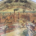 Vintage Anheuser-busch Brewing Assn Oval Beer Tray Brewery Image Largest Brewery
