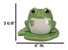 Whimsical Green Toad Frog On Lily Pad Ceramic Essential Oil Warmer Candle Holder