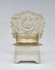 Large 19c Russian Silver Salt Throne 