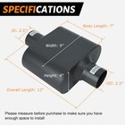 A Pair Of Single Chamber Muffler 2 5  Center center Universal Stainless Steel