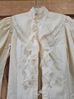 Gunne Sax Jessica Mcclintock Edwardian Victorian Prairie Lace Blouse Size 7