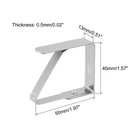 Tablecloth Clips 50mm X 40mm 430 Stainless Steel Table Cloth Holder Silver 8 Pcs