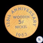 1963 City Of Maumee Ohio Wooden Nickel 125th Anniversary 1838-1963