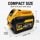2pack 9 0ah Replacement For Dewalt 20v 60v Max Flexvolt Battery Dcb609 Dcb606